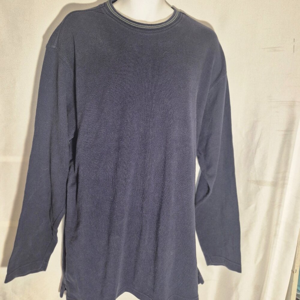 VAN HEUSEN 100% Cotton thermal shirt, Blue in size XL/Tall